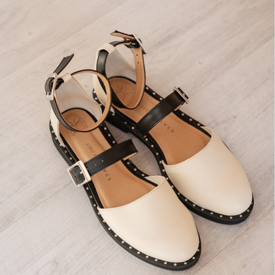.Pantofi -  Double Belt -  Nude